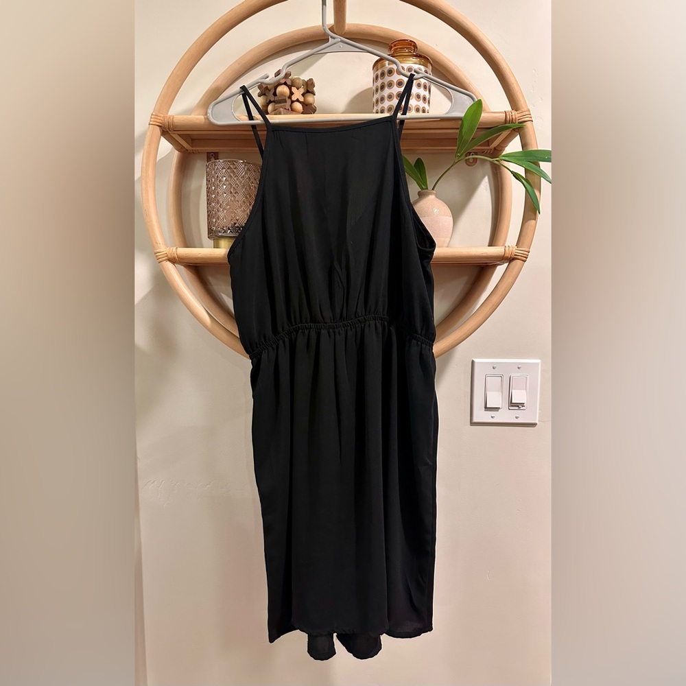 Francesca's Collections Black Ruffle Mini Dress - Picture 2 of 3